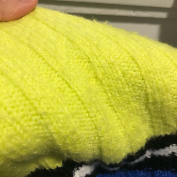 Express Colorful Mixed Stripes Turtleneck Sweater - Picture 7 of 8